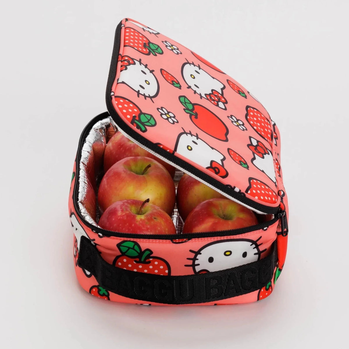 Hello Kitty X Baggu Lunch Box Comparison, Puffy lunch box, New Apple  print
