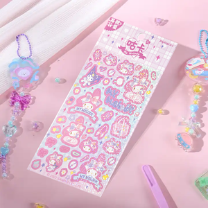 Sanrio Glitter Deco Sticker Sheet - Mostly K-pop