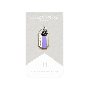 Magic Amethyst Crystal Enamel Pin - Mostly K-pop