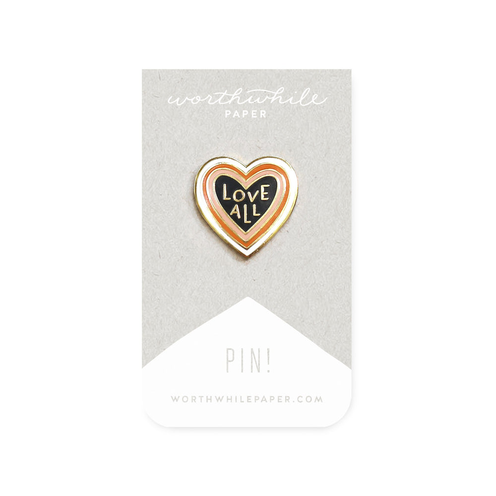 Love All Heart Shaped Enamel Pin - Mostly K-pop