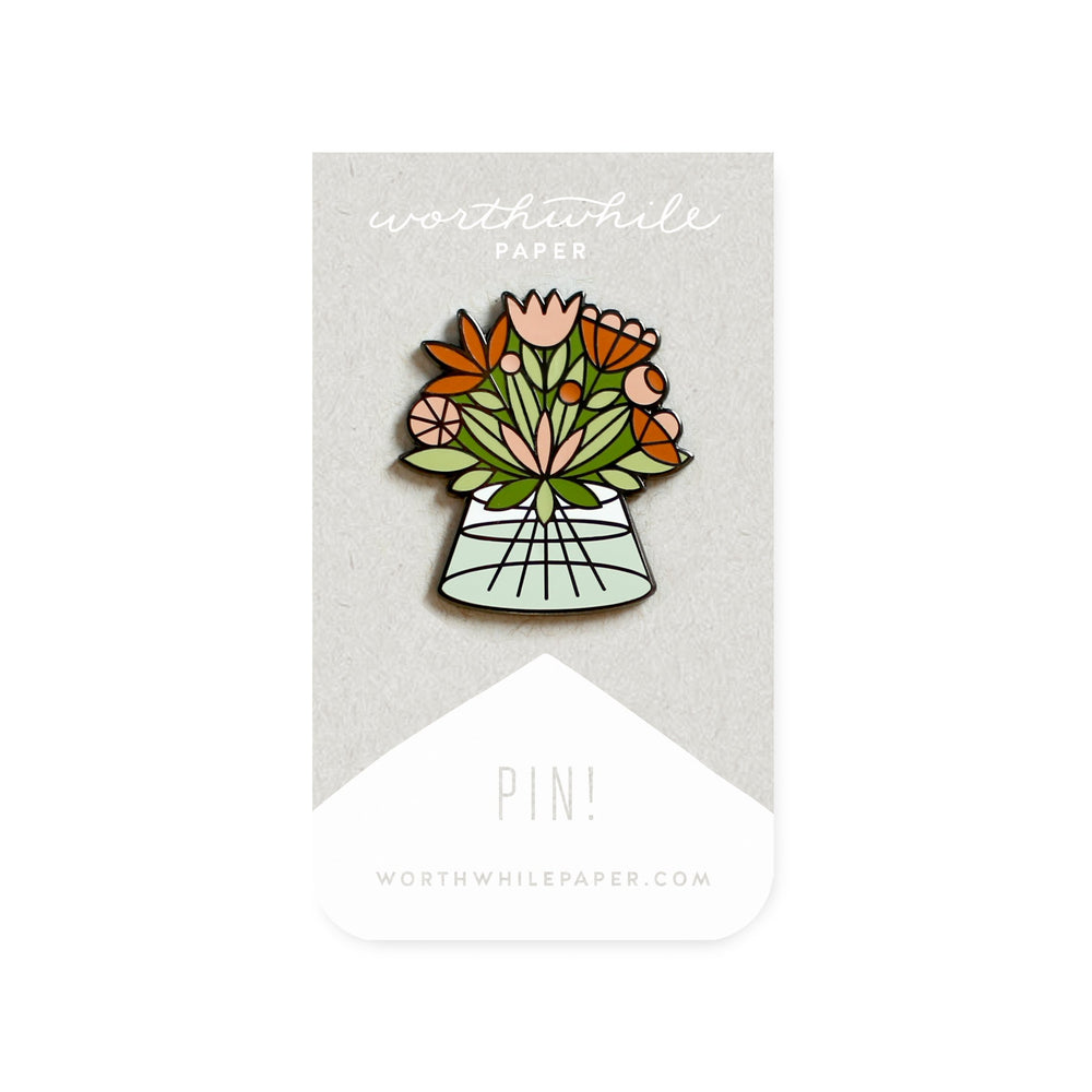 Flower Bouquet Enamel Pin - Mostly K-pop