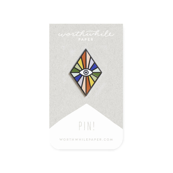 Rainbow Eye Enamel Pin - Mostly K-pop